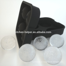 Cubo de gelo de silicone bandeja de cubo de gelo fabricante preto silicone bola de bolha de molde